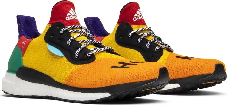 Adidas Pharrell x Solar Hu Glide 'Bold Gold' Sneakers, Yellow