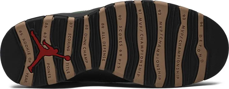 Air Jordan 10 Retro Desert Camo Sneakers, Brown