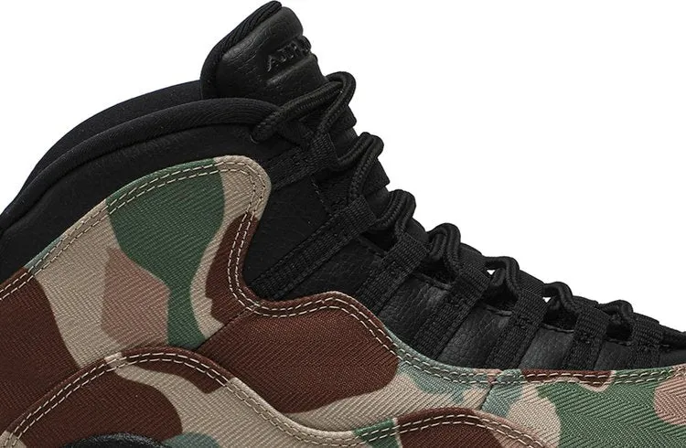Air Jordan 10 Retro Desert Camo Sneakers, Brown