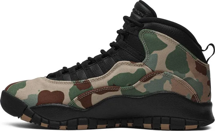 Air Jordan 10 Retro Desert Camo Sneakers, Brown