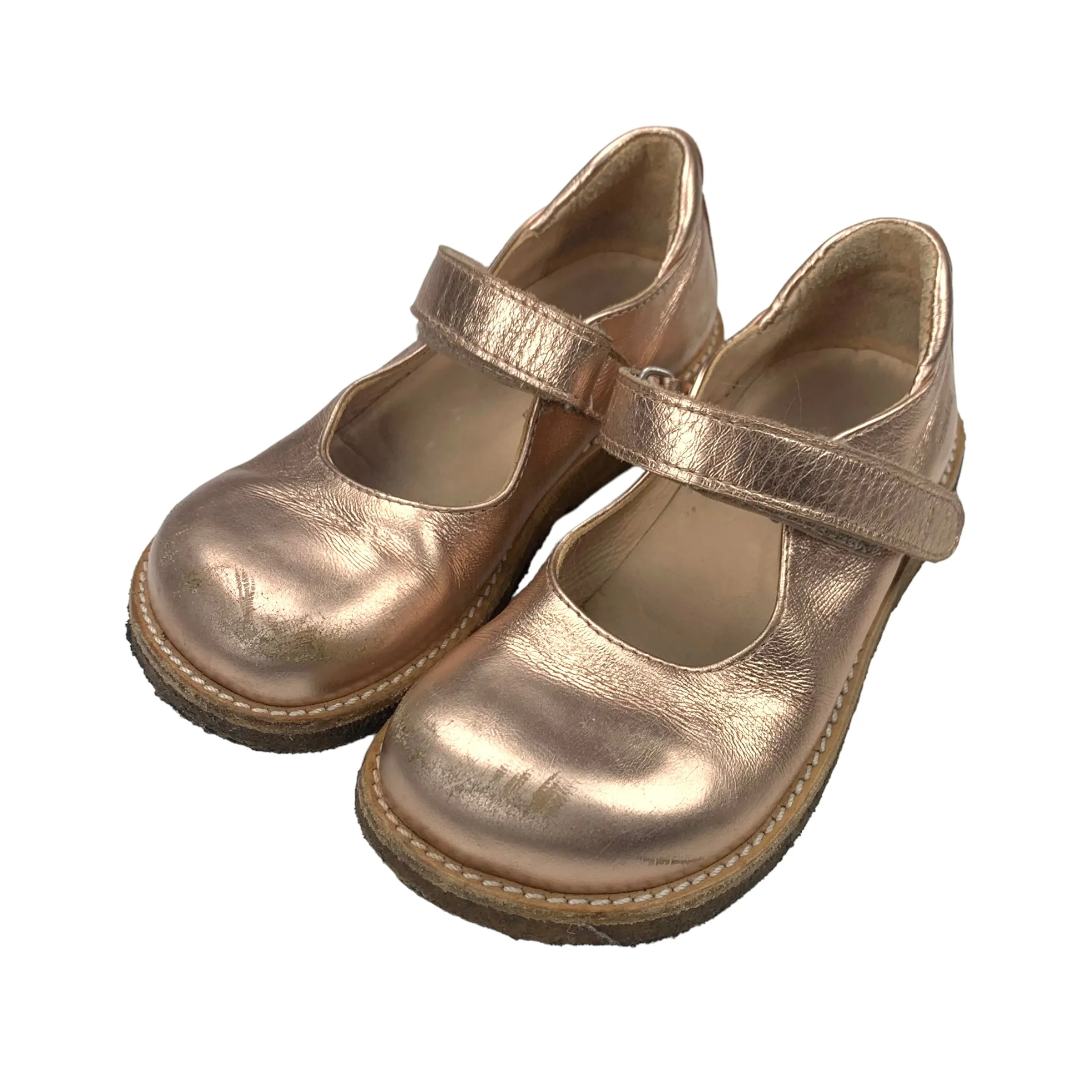 Angulus mary janes bronze leather size 28