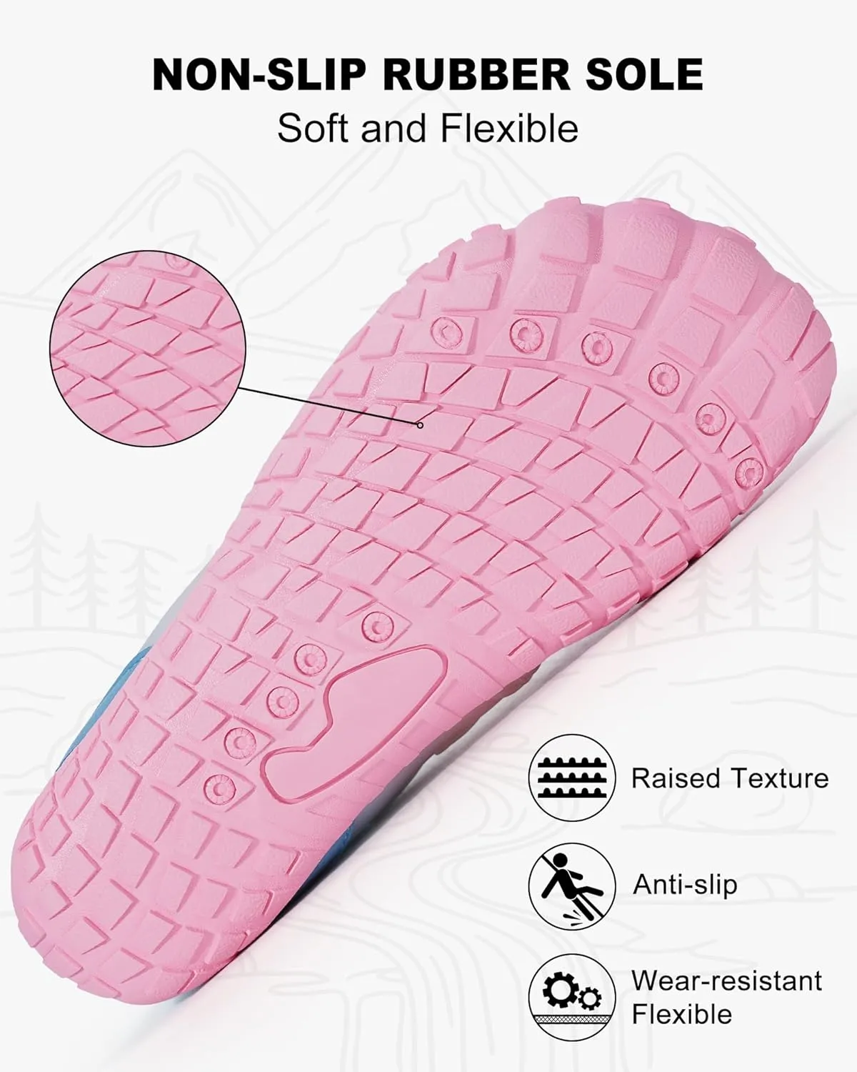 Barefoot Shoes Women Men, Hike Barefoot Womens Men Barefoot Hiking Beach Grounding Shoes Footwear for Travel, Pro Five Toe Shockproof and Anti Collision Wide Toe Box