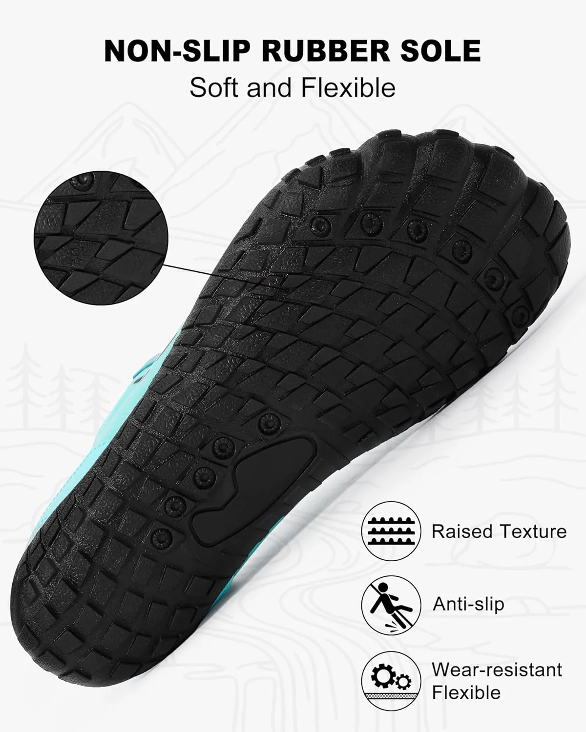 Barefoot Shoes Women Men, Hike Barefoot Womens Men Barefoot Hiking Beach Grounding Shoes Footwear for Travel, Pro Five Toe Shockproof and Anti Collision Wide Toe Box