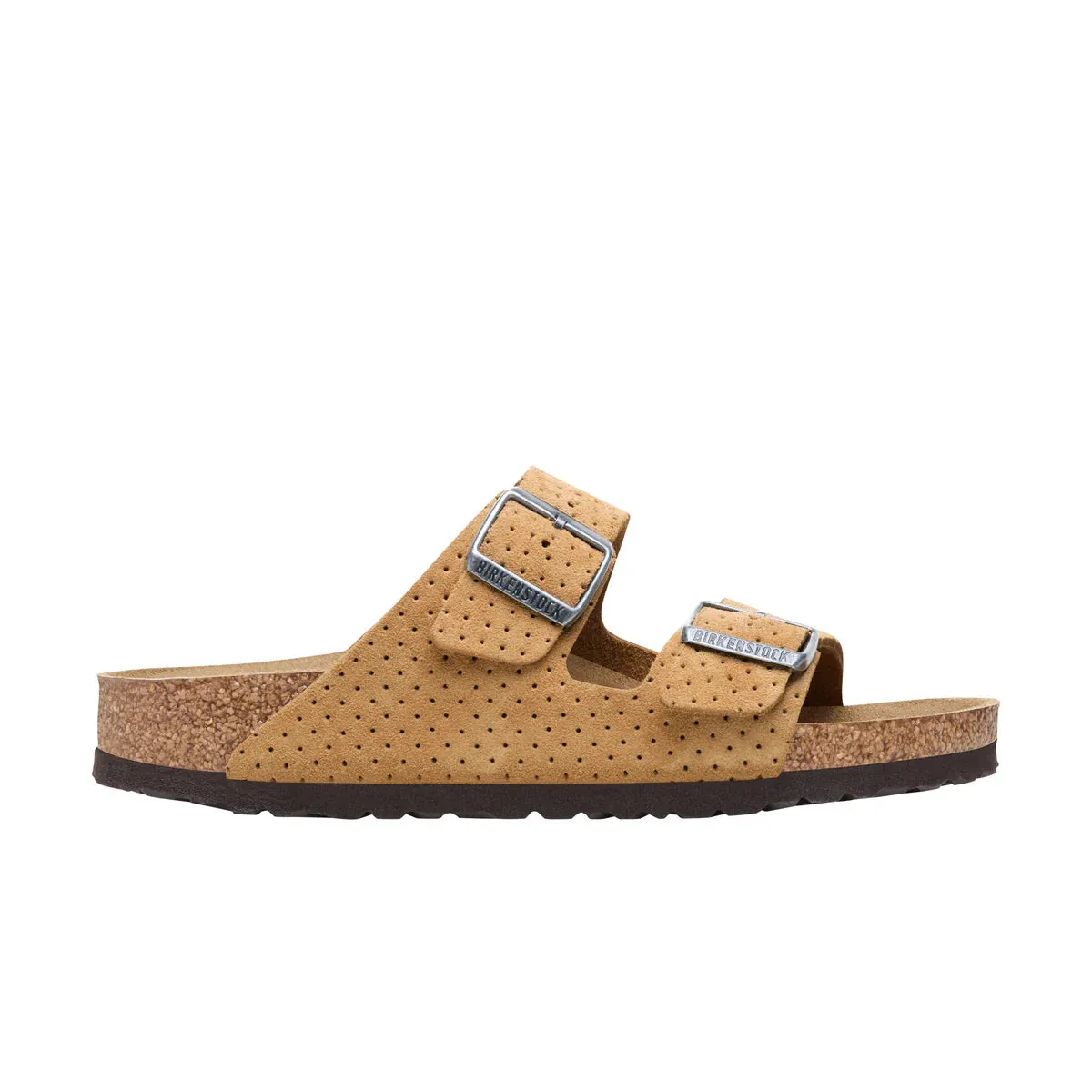 Birkenstock Beige Embossed Suede Leather