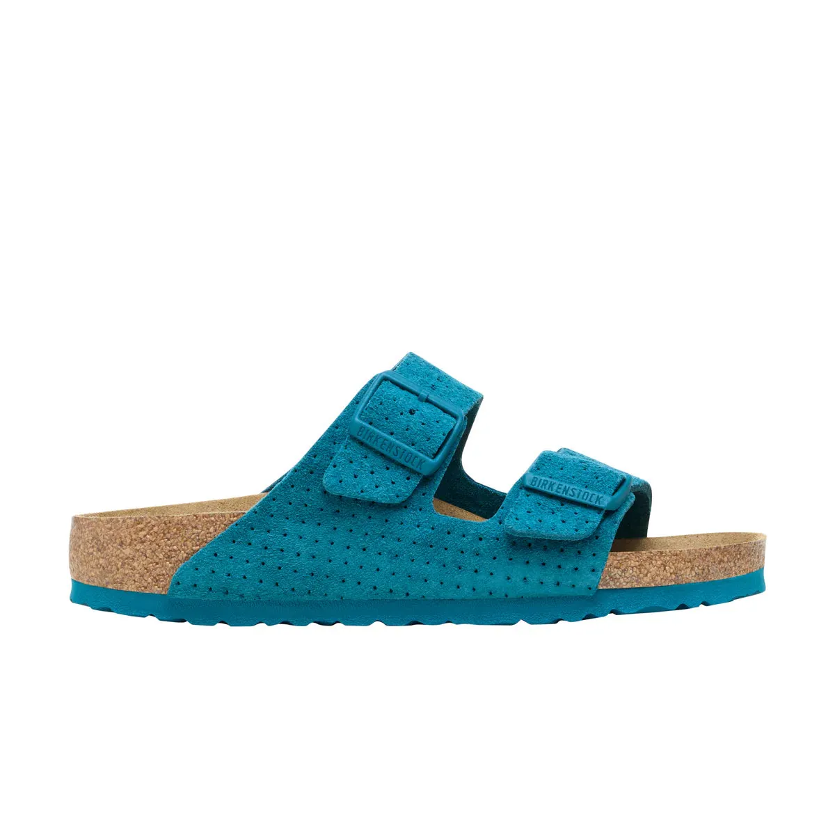 Birkenstock Turquoise Embossed Suede Leather