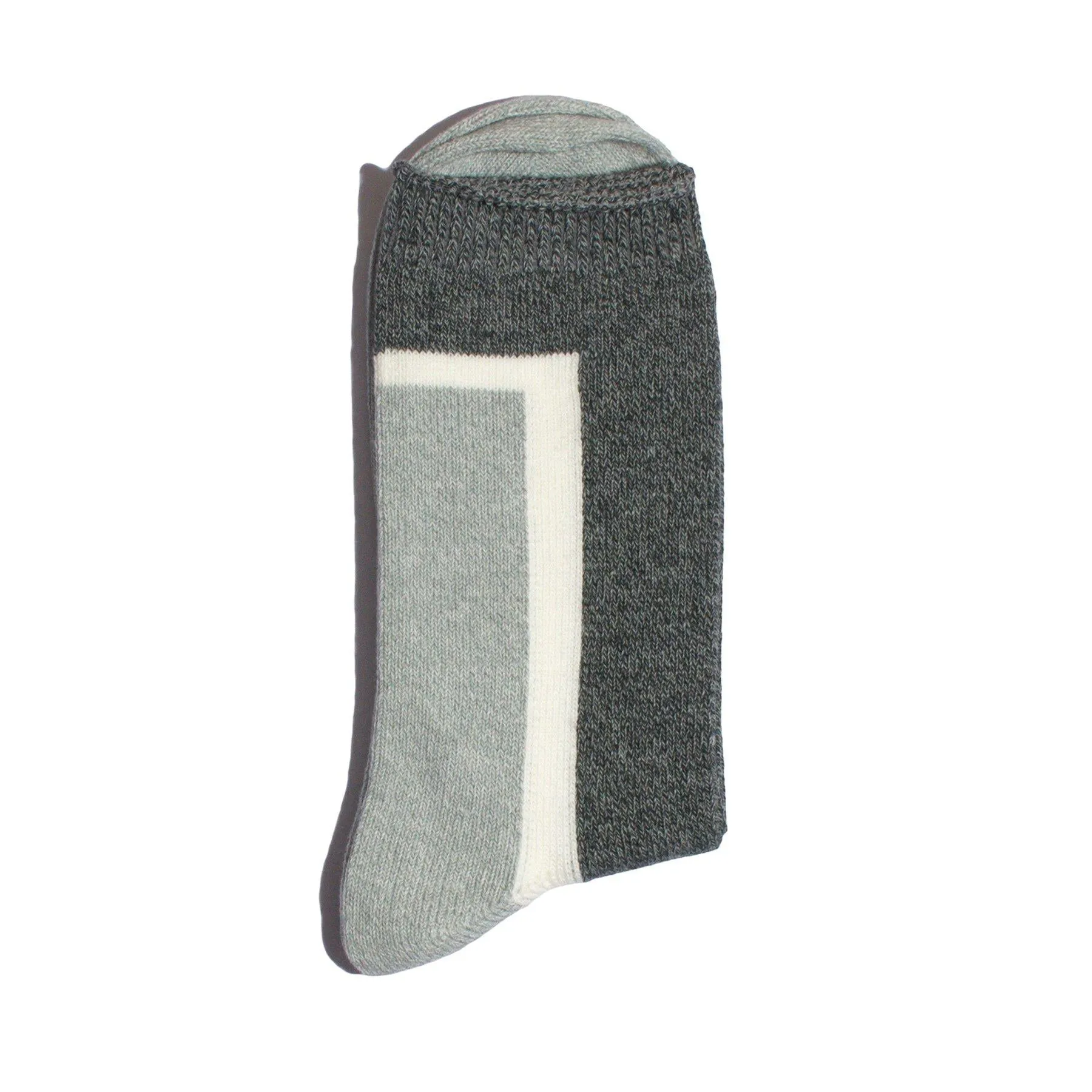 High Ankle Seven Socks (Grey   White)