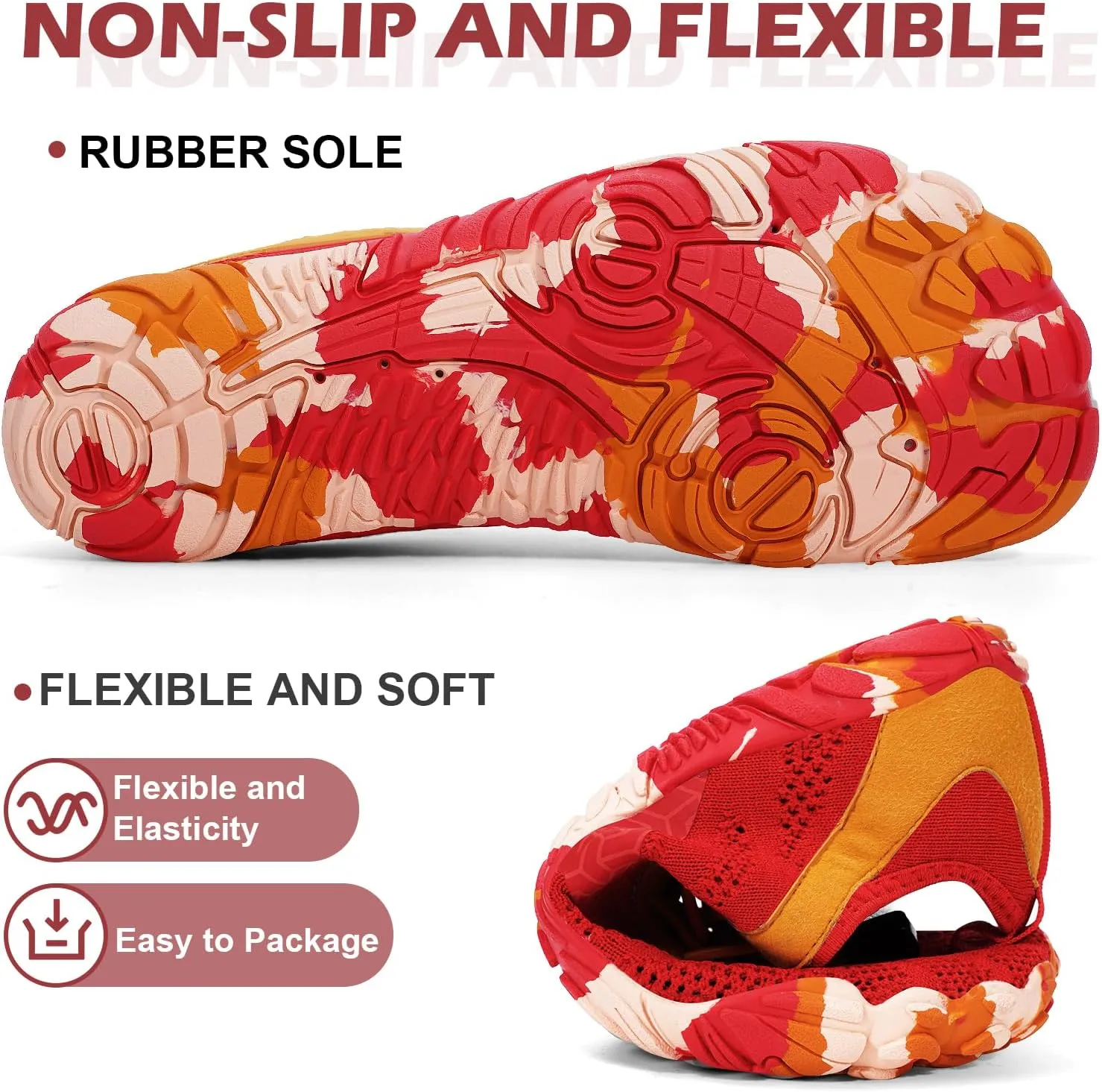 Hike Barefoot Shoes Women Men with Wide Toe Box Footwear Healthy Non-Slip Hike Beach Pool Aqua Swim Surf Hiking Running Athletic Water Shoe