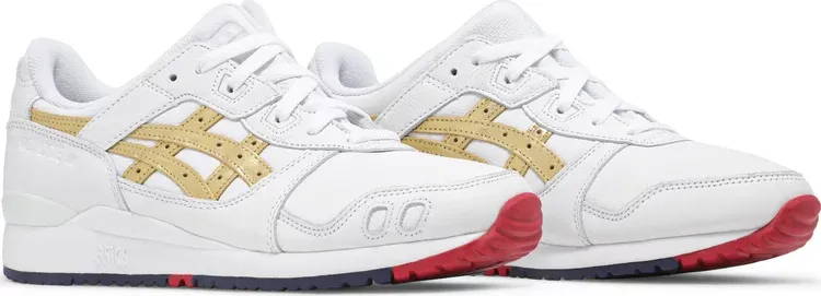 Kith x gel lyte 3 og 'tokyo trio pack - super gold' Asics sneakers, white