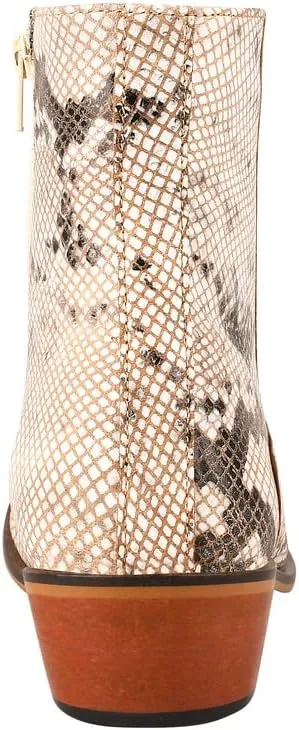 LIBERTYZENO Mens Plain & Snake Print Leather Adults High Ankle Retro Dress Boots for Prom Graduation