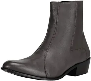 LIBERTYZENO Mens Plain & Snake Print Leather Adults High Ankle Retro Dress Boots for Prom Graduation