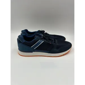 Men's Size 10, Retro Blue Upper Sole with White Sole and Orange Tread