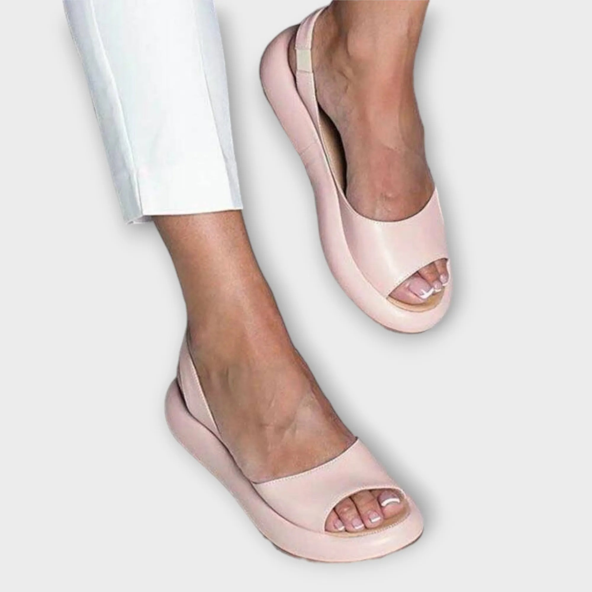 Mira Open-Toe Slingback Sandals