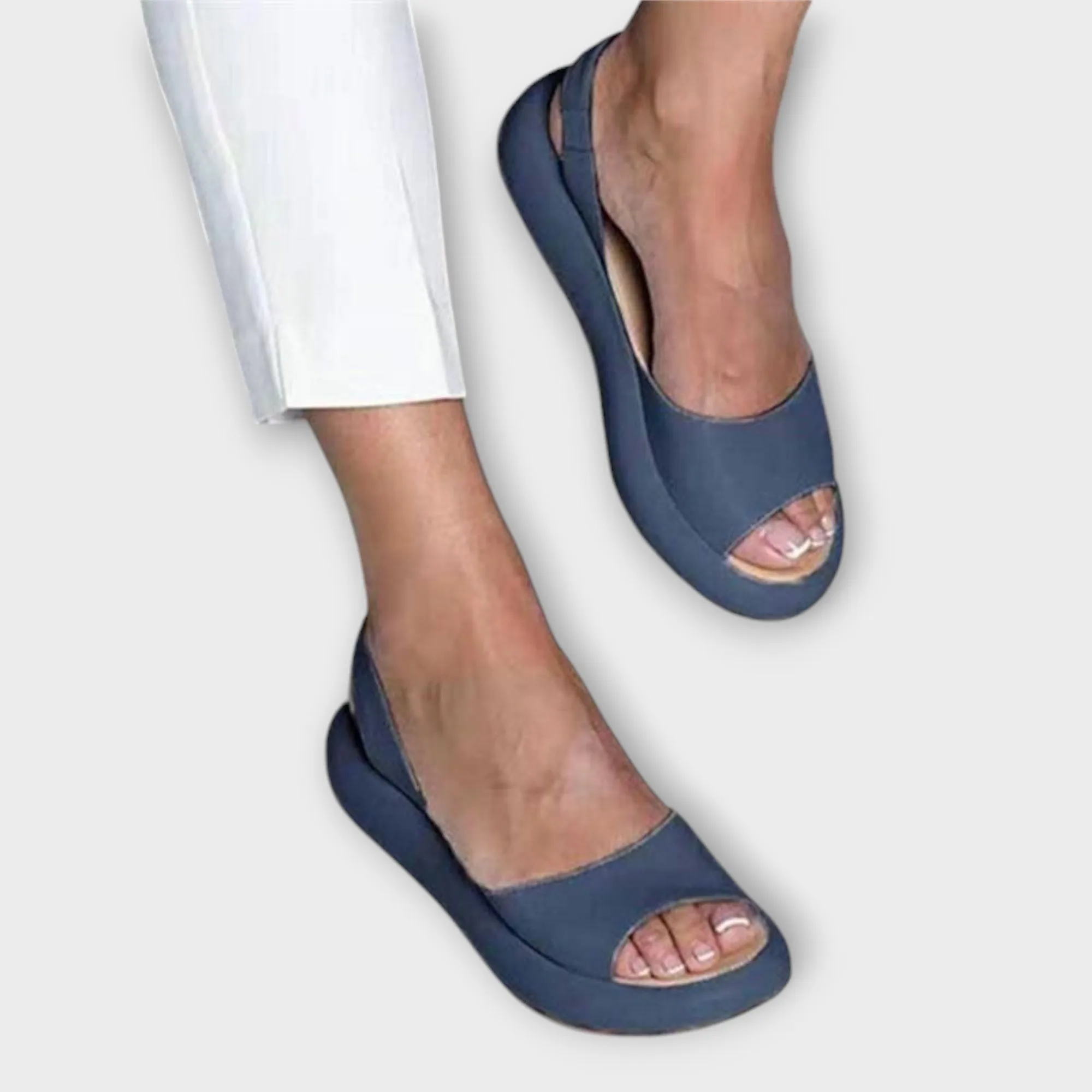 Mira Open-Toe Slingback Sandals