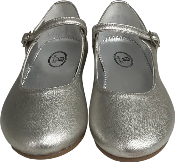 Papouelli Metallic Leather Avery Mary Janes UK 12.5 EU 31 