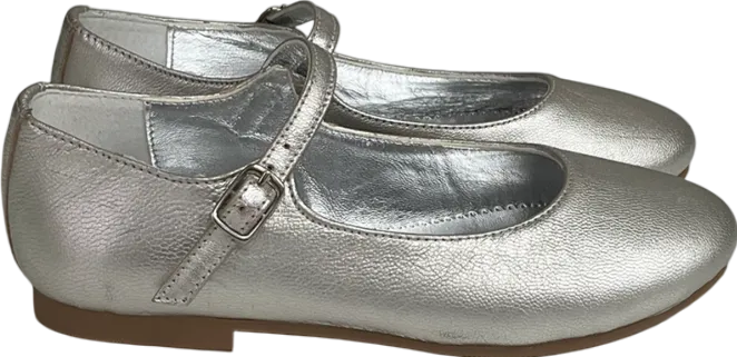 Papouelli Metallic Leather Avery Mary Janes UK 12.5 EU 31 