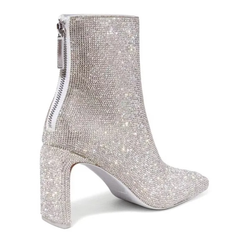 Pre Order:  Rhinestones Ankle Boots