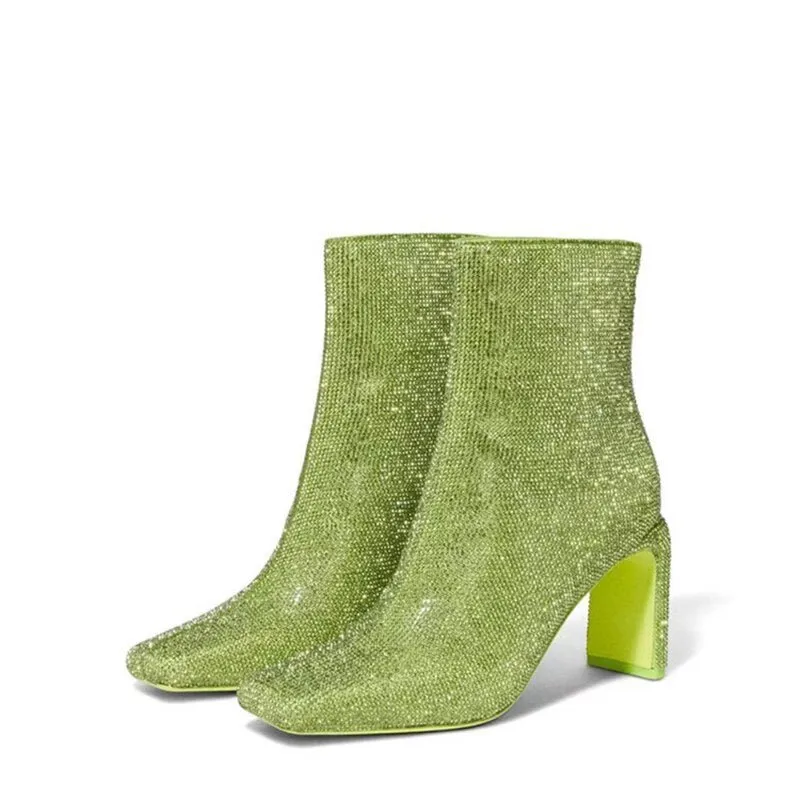 Pre Order:  Rhinestones Ankle Boots