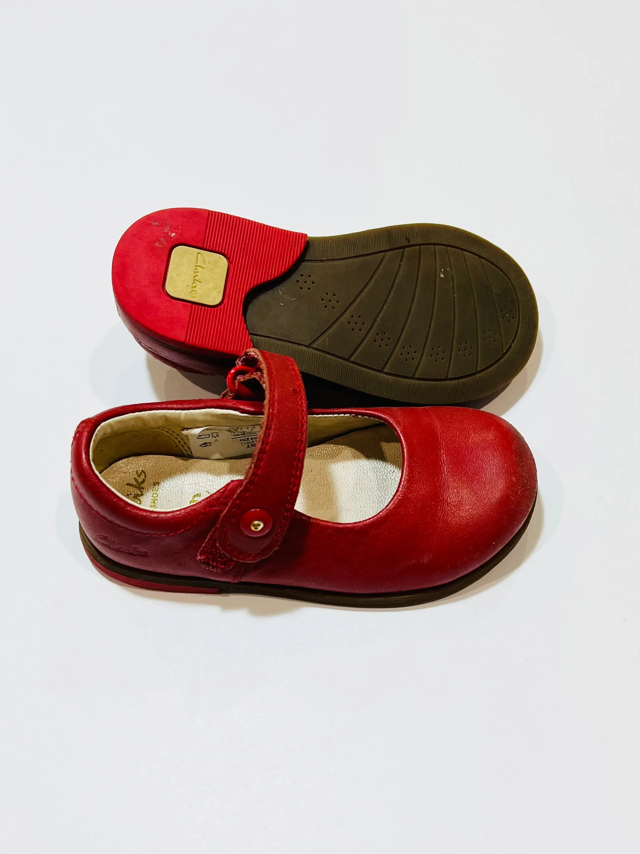 Red leather Mary-Janes - Size EU22