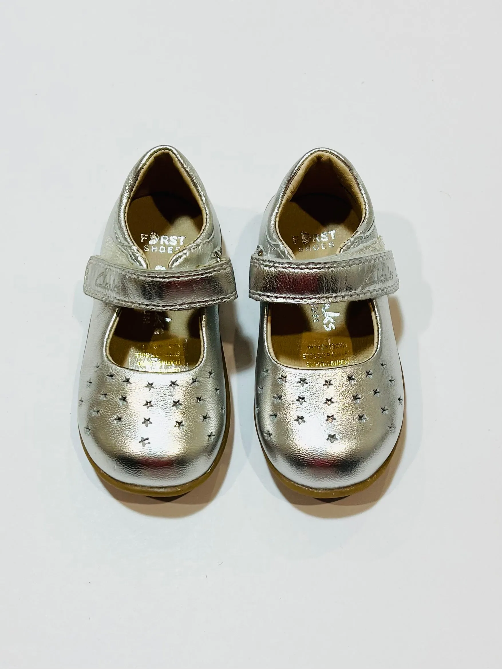Silver leather Mary-Janes - Size AU4