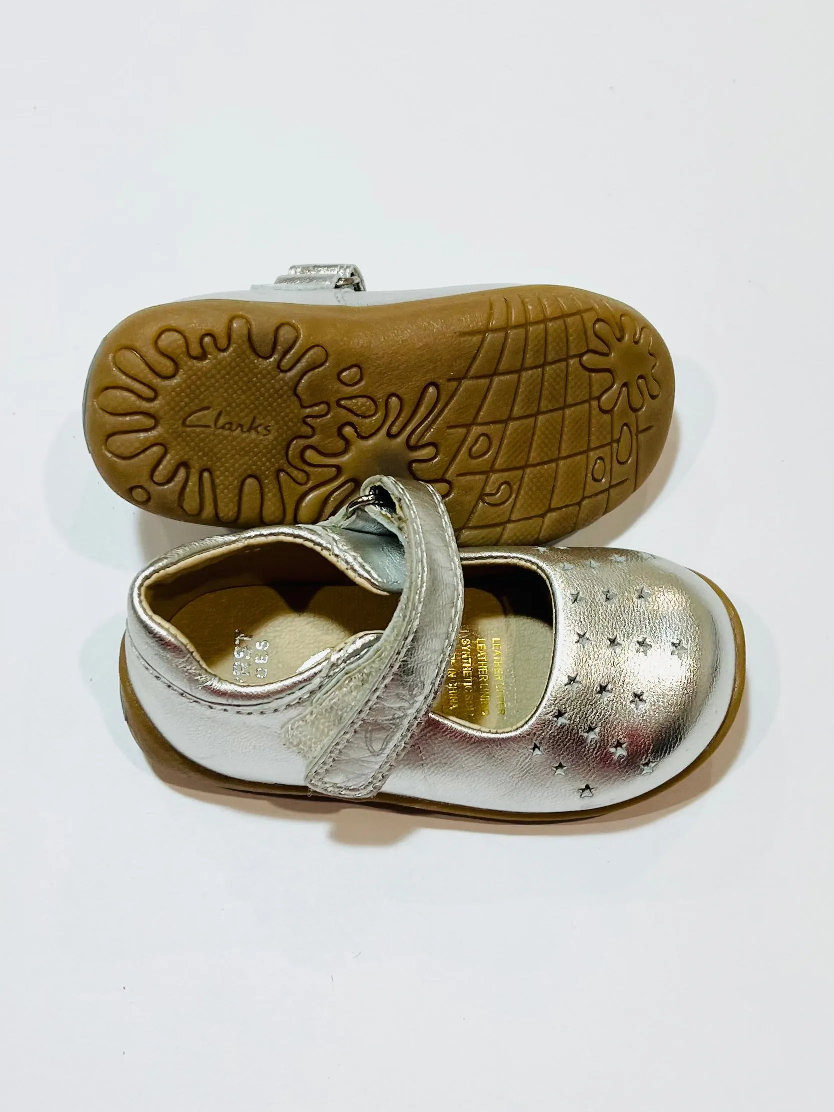 Silver leather Mary-Janes - Size AU4