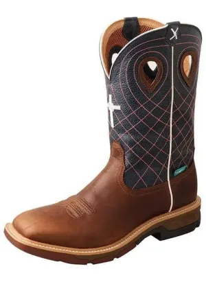TWISTED X - Mens 12"‚ Alloy Toe Western Work Boot with CellStretch, Waterproof