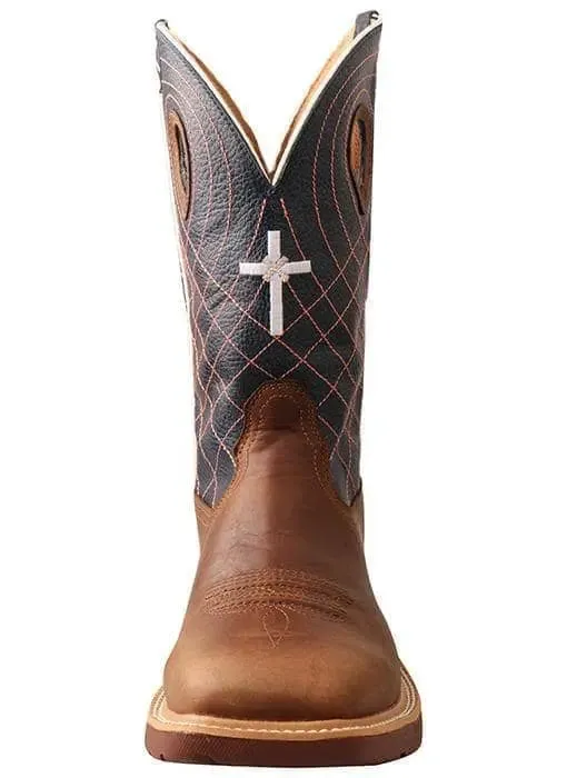 TWISTED X - Mens 12"‚ Alloy Toe Western Work Boot with CellStretch, Waterproof