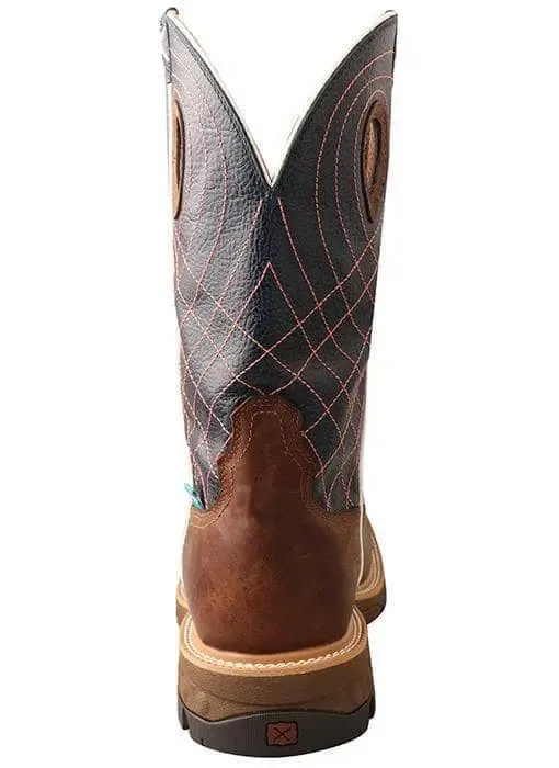 TWISTED X - Mens 12"‚ Alloy Toe Western Work Boot with CellStretch, Waterproof