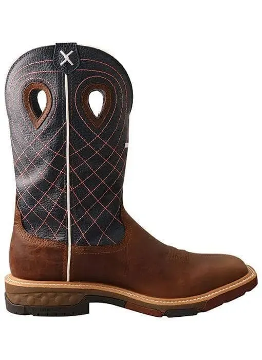 TWISTED X - Mens 12"‚ Alloy Toe Western Work Boot with CellStretch, Waterproof